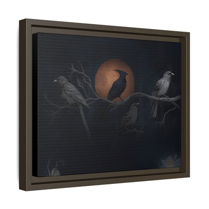 Three Ravens Matte Canvas, Framed Multi-color