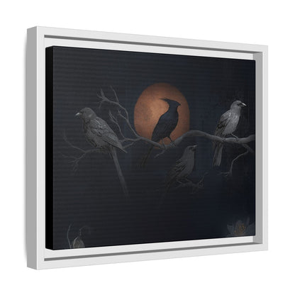 Three Ravens Matte Canvas, Framed Multi-color