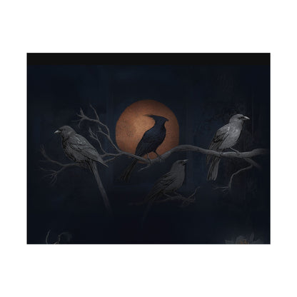 Gothic Illustration of Birds Rolled Posters