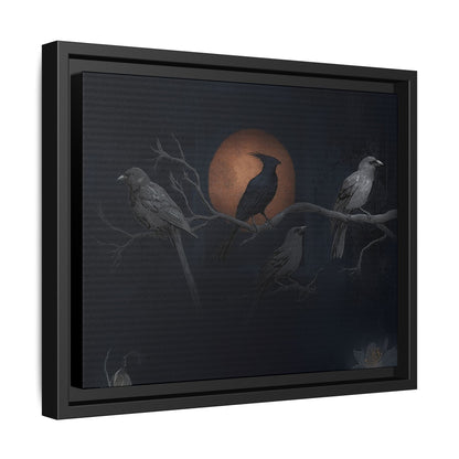 Three Ravens Matte Canvas, Framed Multi-color