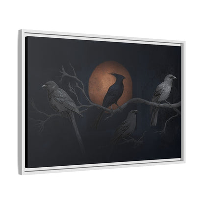 Three Ravens Matte Canvas, Framed Multi-color