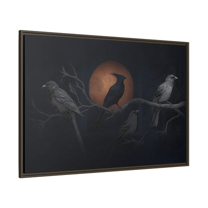 Three Ravens Matte Canvas, Framed Multi-color