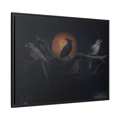 Three Ravens Matte Canvas, Framed Multi-color