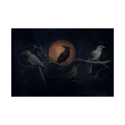 Gothic Illustration of Birds Rolled Posters