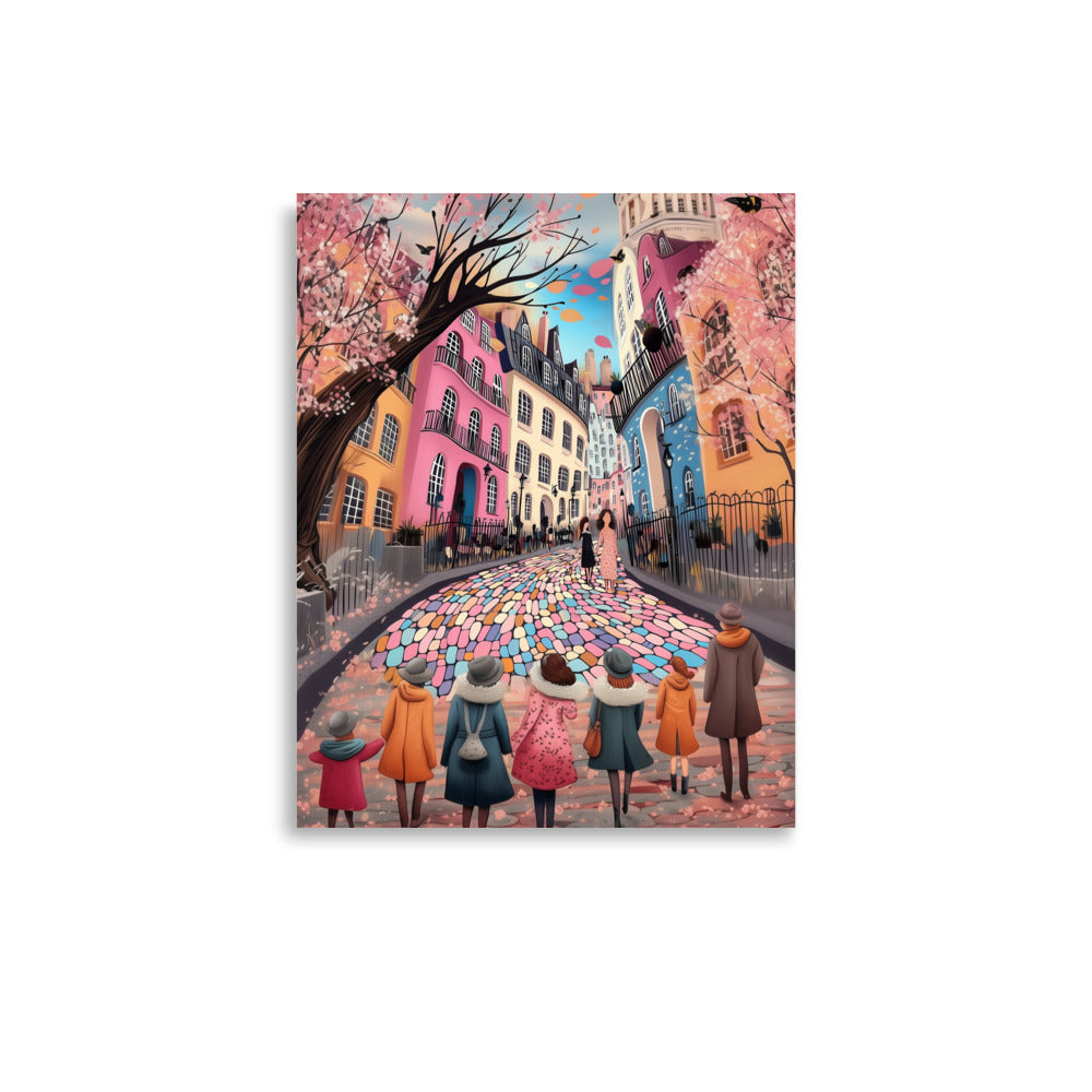 Whimsy of the Cobbled Lane Museum Quality Print Wall Art Poster