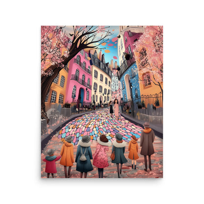 Whimsy of the Cobbled Lane Museum Quality Print Wall Art Poster