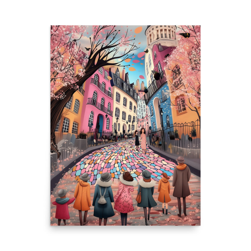 Whimsy of the Cobbled Lane Museum Quality Print Wall Art Poster