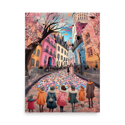 Whimsy of the Cobbled Lane Museum Quality Print Wall Art Poster