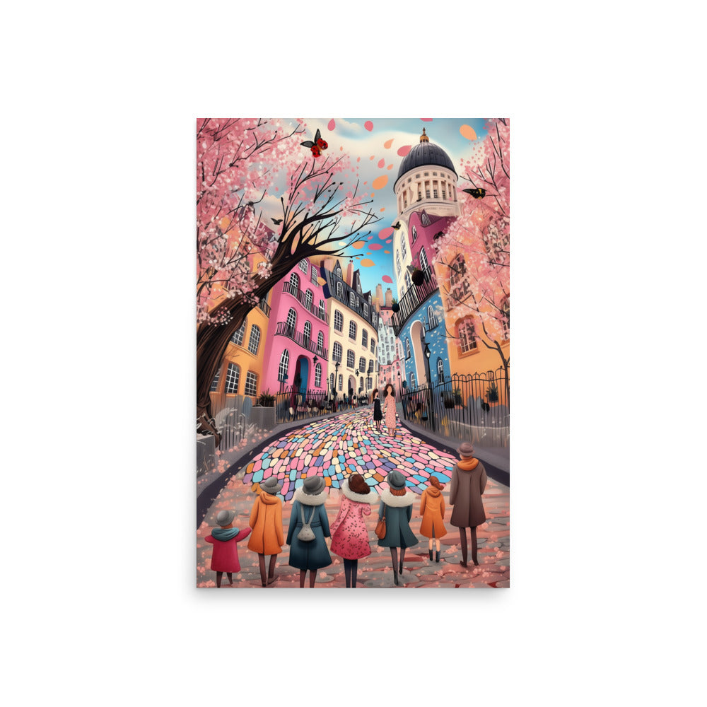 Whimsy of the Cobbled Lane Museum Quality Print Wall Art Poster