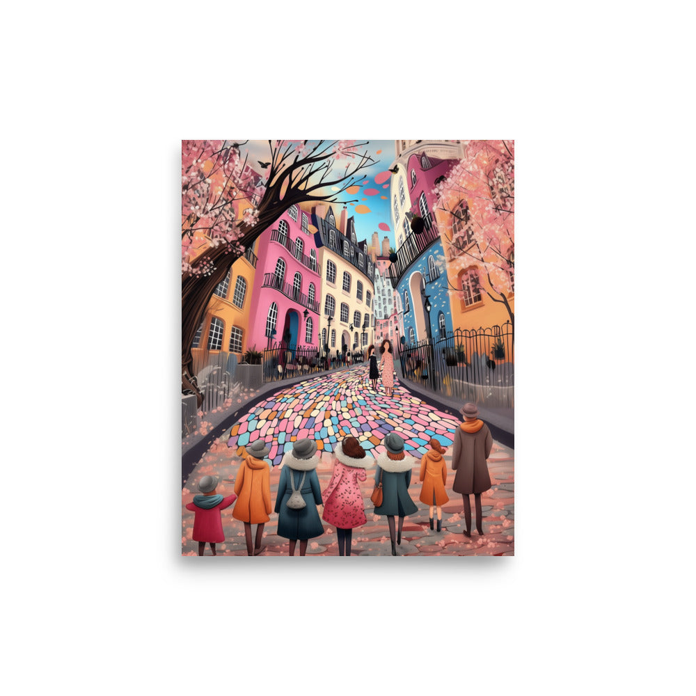 Whimsy of the Cobbled Lane Museum Quality Print Wall Art Poster