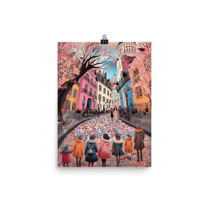 Whimsy of the Cobbled Lane Trio - Museum Quality Photo Paper Print 3 Wall Art Poster