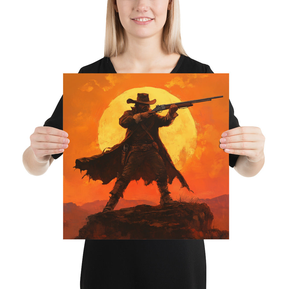 Cowboy of the wild west Photo paper poster