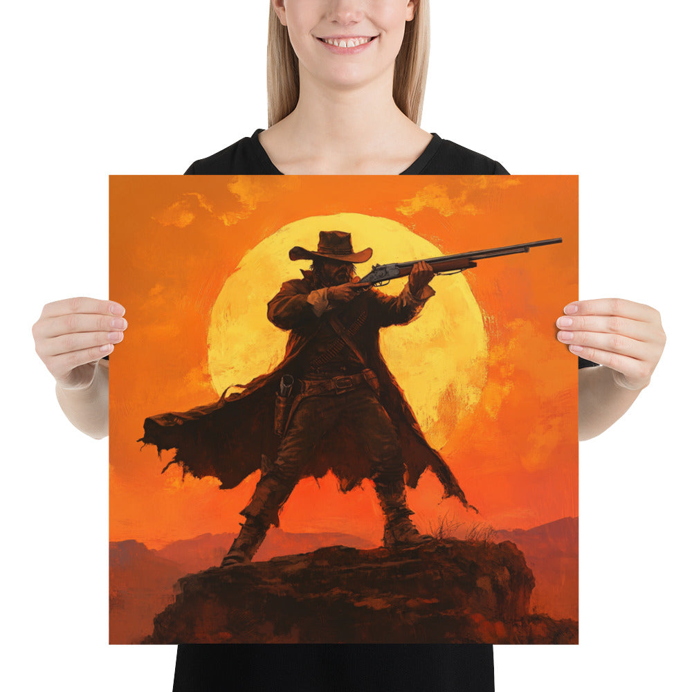 Cowboy of the wild west Photo paper poster